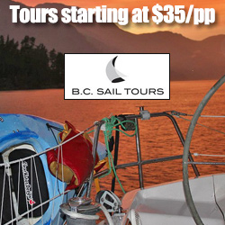 BC Sail Tours - Sechelt Inlet Sailing Tours starting at $35/pp