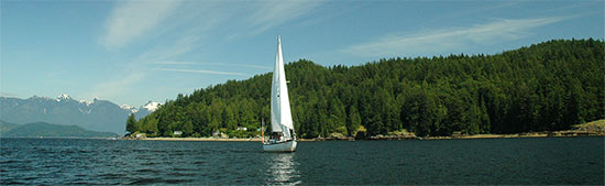 Sailing into Gibsons